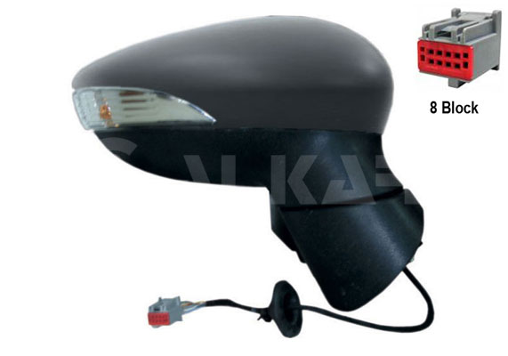 DIS DIKIZ AYNASI SAG ELEKTRIKLI ISITMALI ASTARLI OTOMATIK KATLANIR SINYALLI 8 PIN FORD FIESTA VI 2008-2012