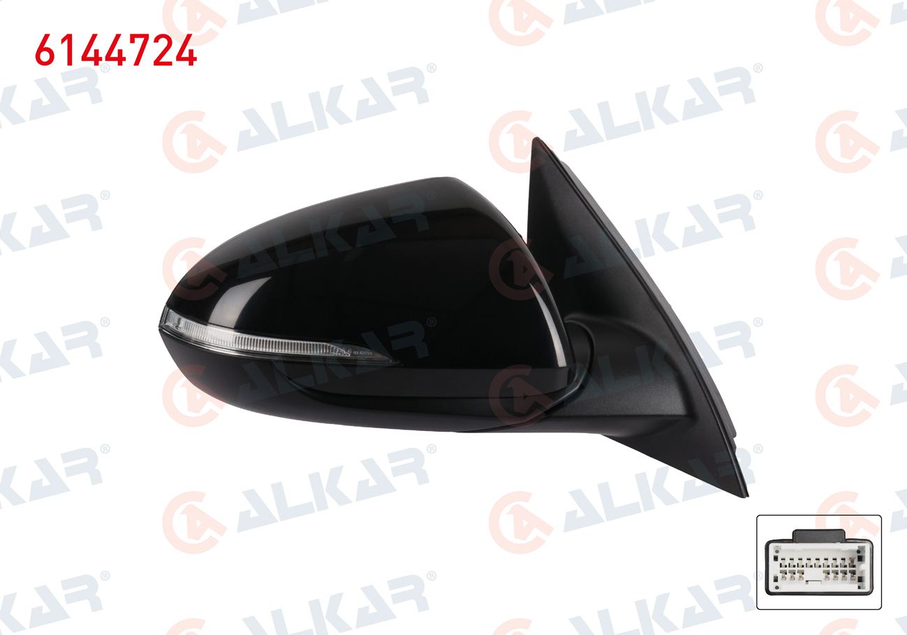 DIS DIKIZ AYNASI SAG ELEKTRIKLI ISITMALI ASTARLI OTOMATIK KATLANIR SINYALLI 8 PIN HYUNDAI i30 (PDE, PD, PDEN) 2016-