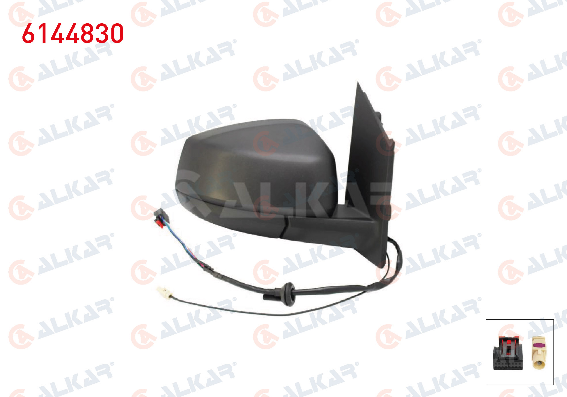 DIS DIKIZ AYNASI SAG ELEKTRIKLI ISITMALI ANTENLI 5 PIN FORD TOURNEO CONNECT 2022- / VOLKSWAGEN CADDY V 2020-