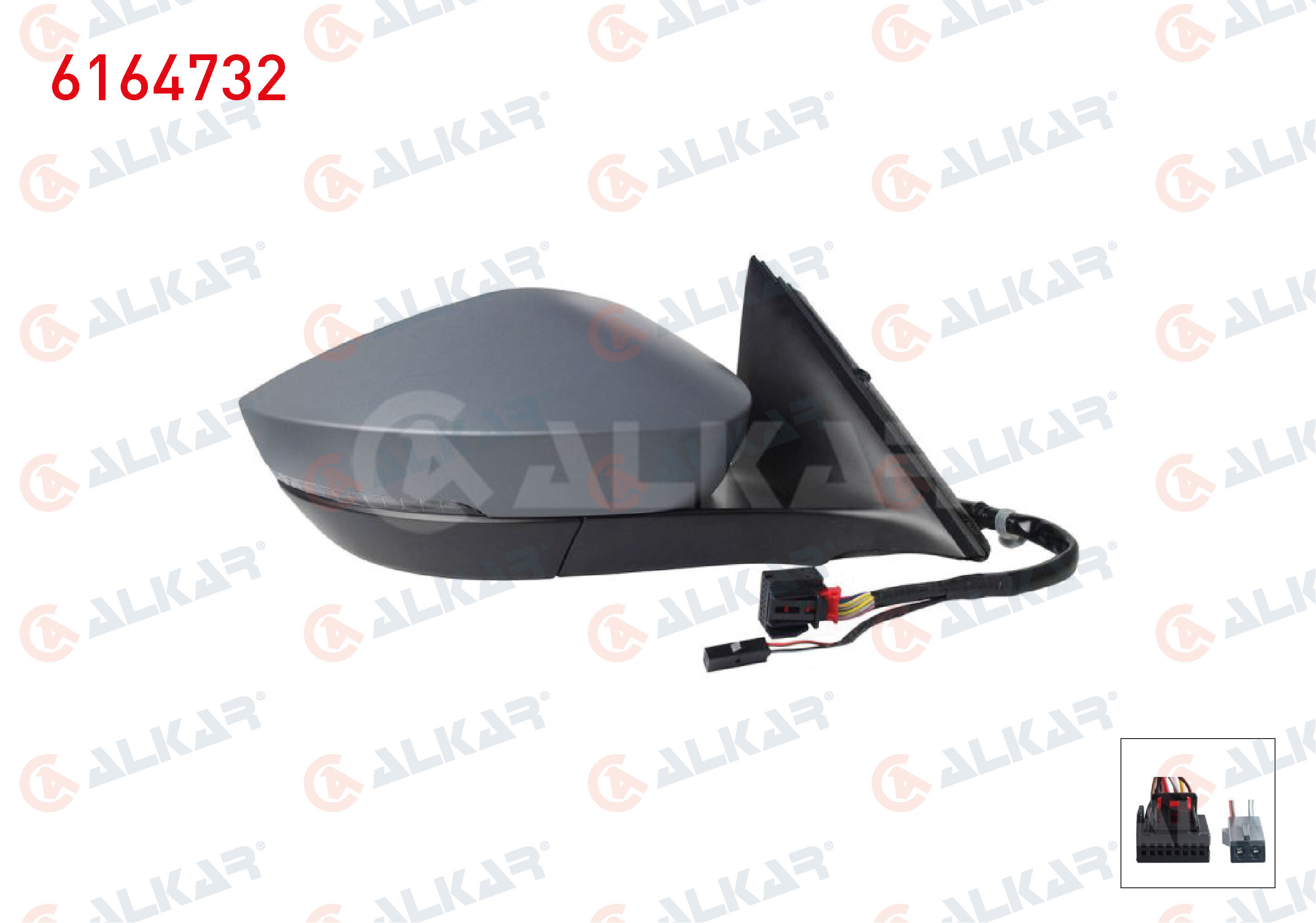 DIS DIKIZ AYNASI SAG ELEKTRIKLI ISITMALI ASTARLI OTOMATIK KATLANIR SINYALLI ALT AYDINLATMALI HAFIZALI LEDLI KOR NOKTALI 13+2 PIN SKODA OCTAVIA IV 2020-