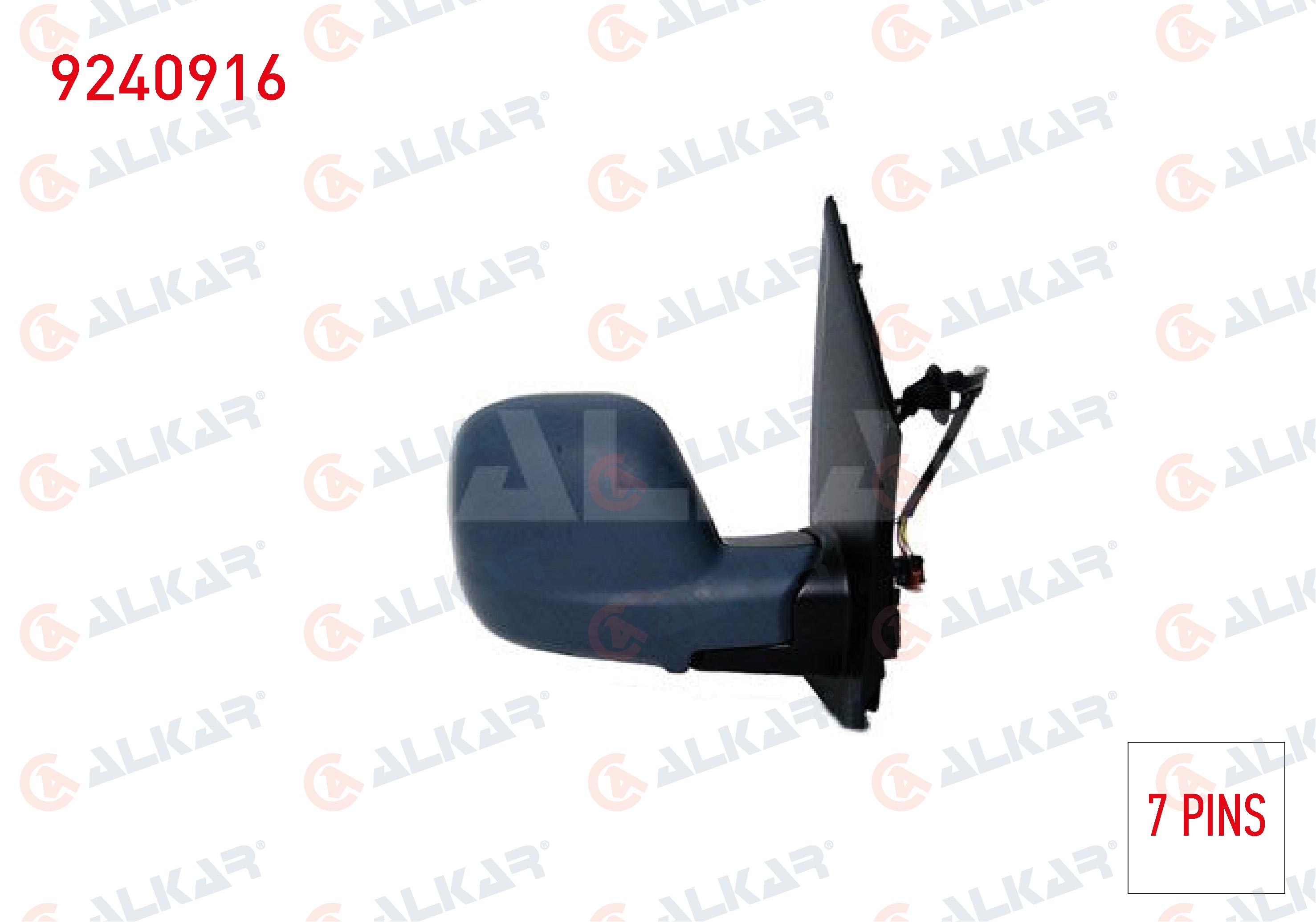 DIS DIKIZ AYNASI SAG ELEKTRIKLI ISITMALI ASTARLI ISI SENSORLU 7 PIN TOYOTA PROACE 2016- / CITROEN JUMPY 2016- / PEUGEOT EXPERT / TRAVELLER 2016- / OPEL ZAFIRA / VIVARO 2020-