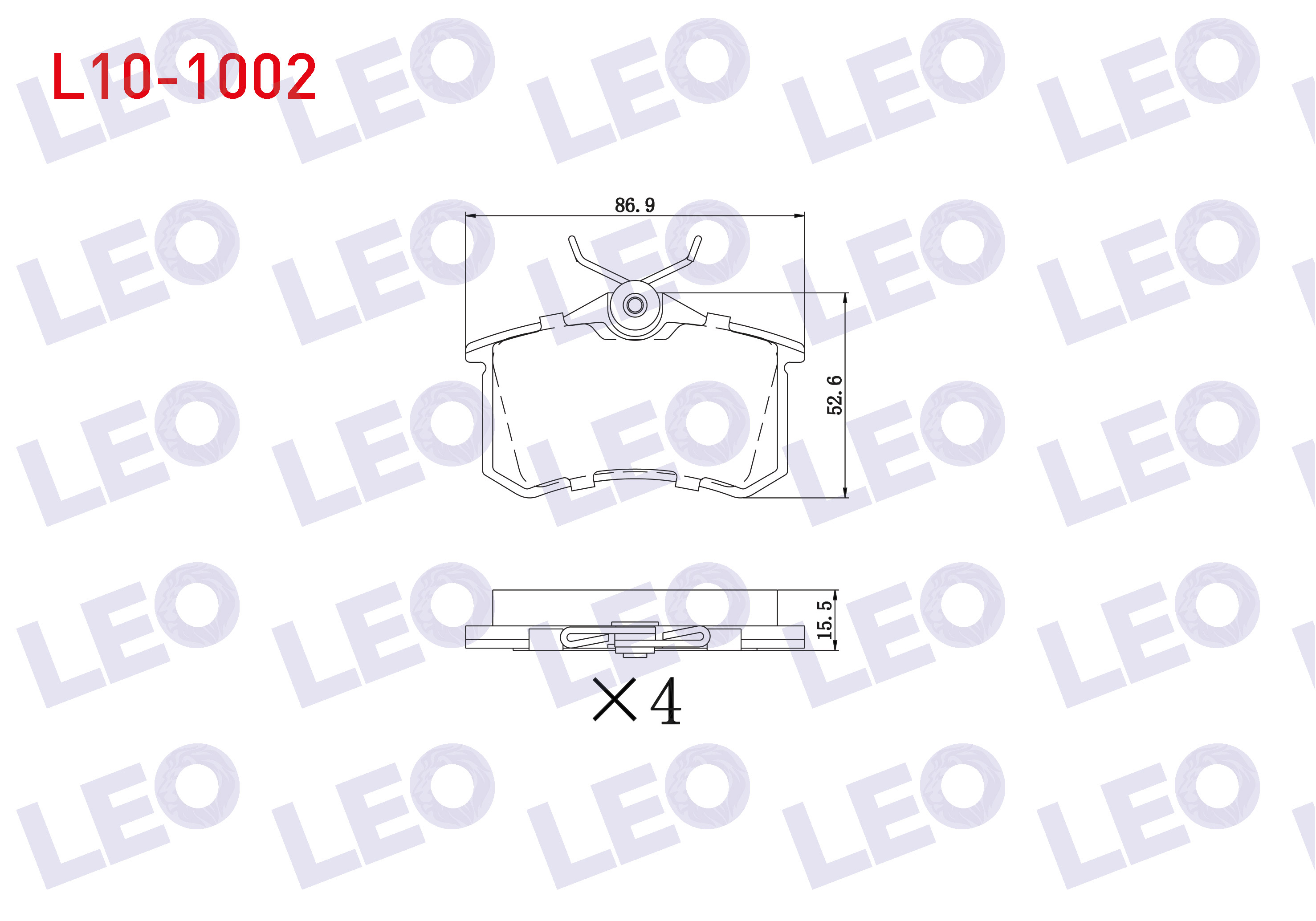FREN BALATA ARKA 15,5mm GOLF IV-V-VI/JETTA V-VI/POLO III-IV-V-VI/CADDY III/CLIO III/MEGANE III-IV/207/208/307/308/PARTNER/C3 II-III/C4 II/A3 II/A4 II-III/A6 II/LEON II-III/IBIZA III-IV/CROSSLAND