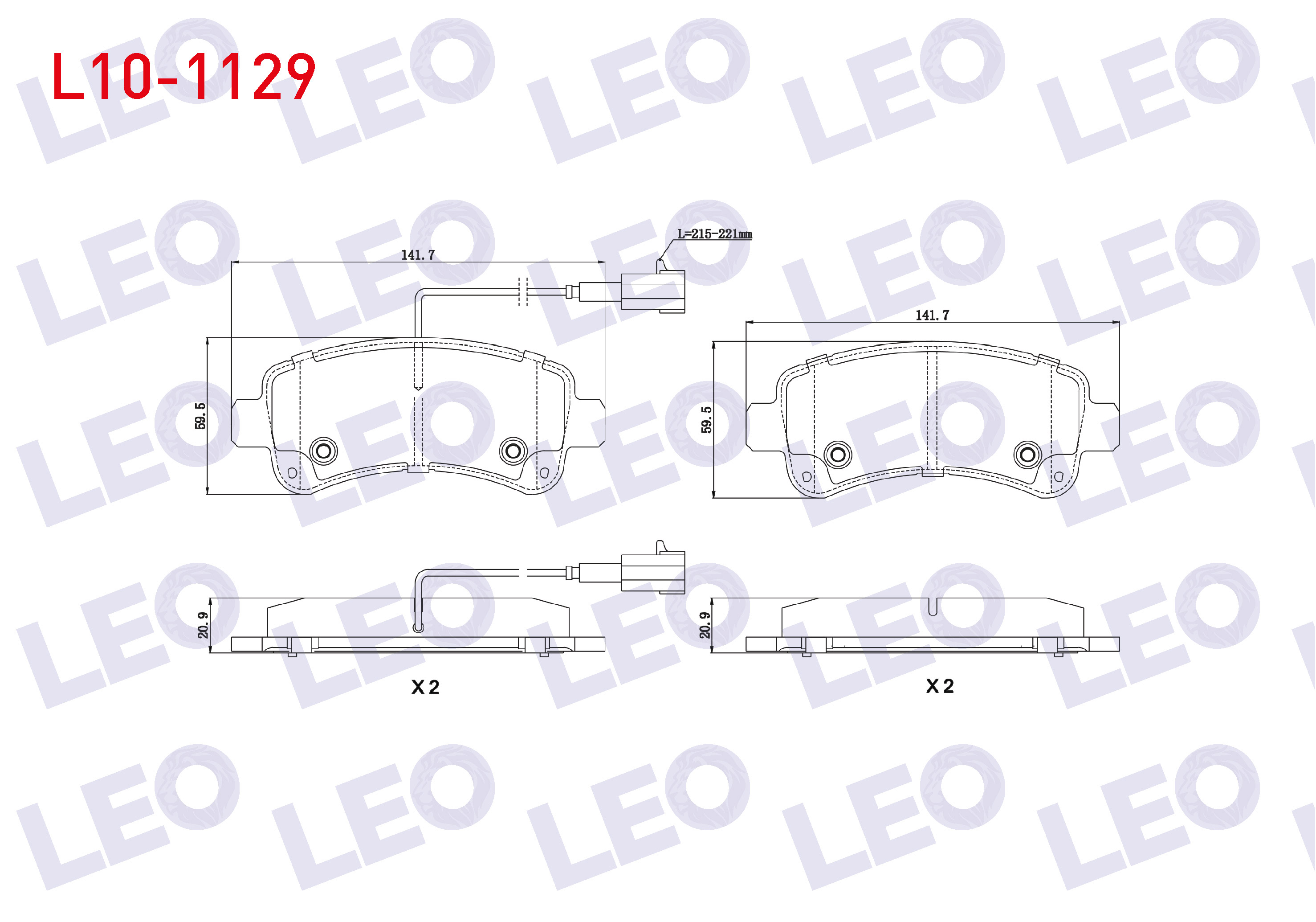 FREN BALATA ARKA CIFT FISLI FIAT DUCATO 2.0 MJT 2014- / FIAT DUCATO 2.3 MJT 2014-