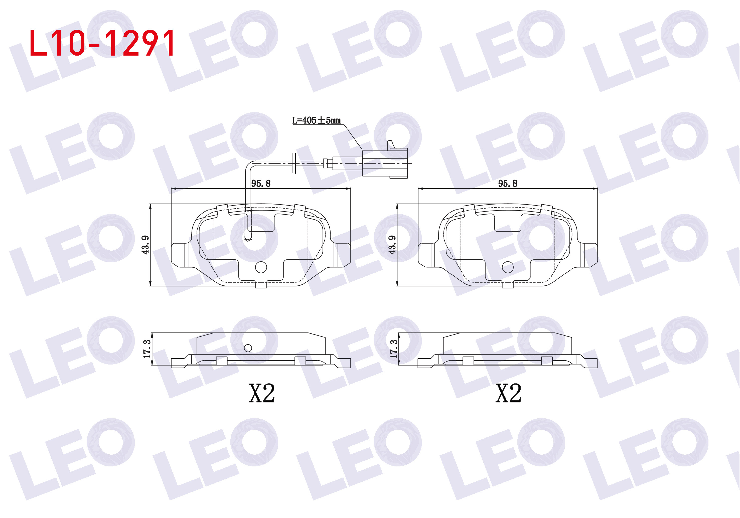 FREN BALATA ARKA CIFT FISLI FIAT LINEA (323) 1.6 MJT 2010- / LINEA (323) 1.4 2010-