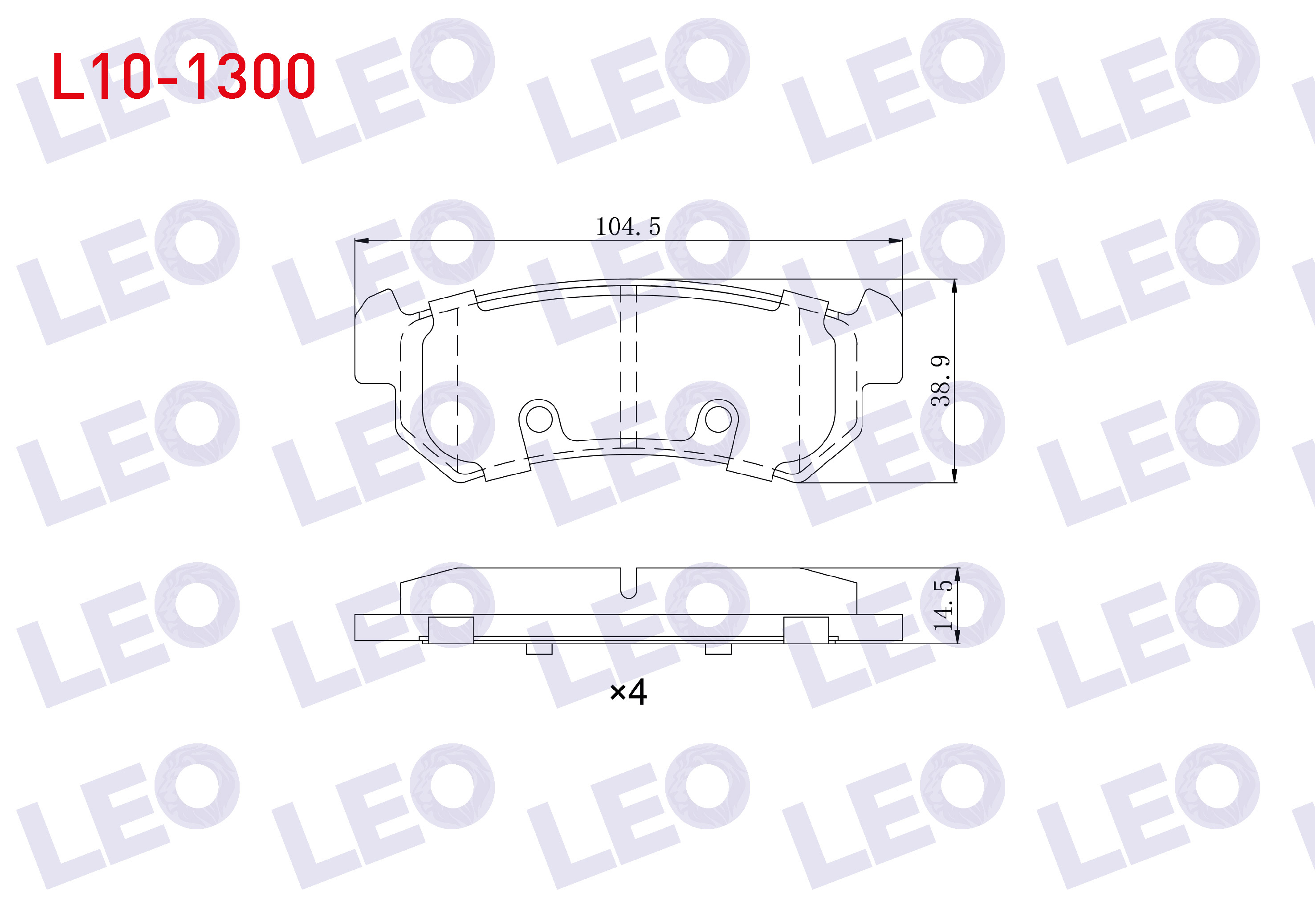 FREN BALATA ARKA CHEVROLET LACETTI (J200) 1.4i 16v 2006-2012 / LACETTI (J200) 1.6i 2006-2012 / DAEWOO NUBIRA (KLAN) 1.6i 2003-2005 / NUBIRA (KLAN) 1.4i 2003-2005 / NUBIRA (KLAN) 1.8i 2003-2005