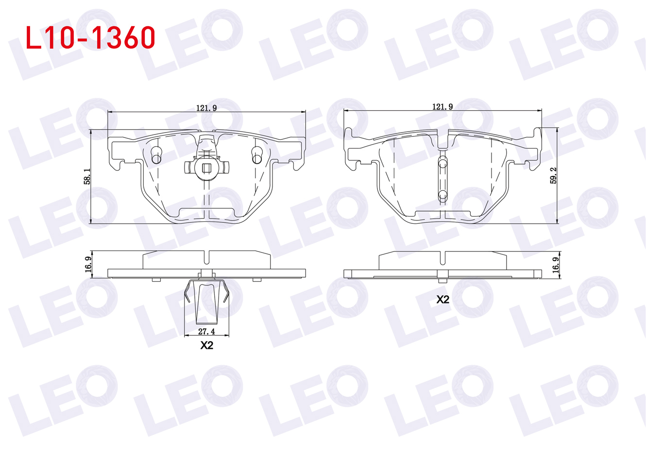 FREN BALATA ARKA BMW X5 (E70) 3.0 SI 2007-2012 / (E70) 3.0 D 2007-2012 / (E70) 4.8i 2007-2012 / (E70) 4.4i 2007-2012 / (E70) 3.5 XD 2007-2012