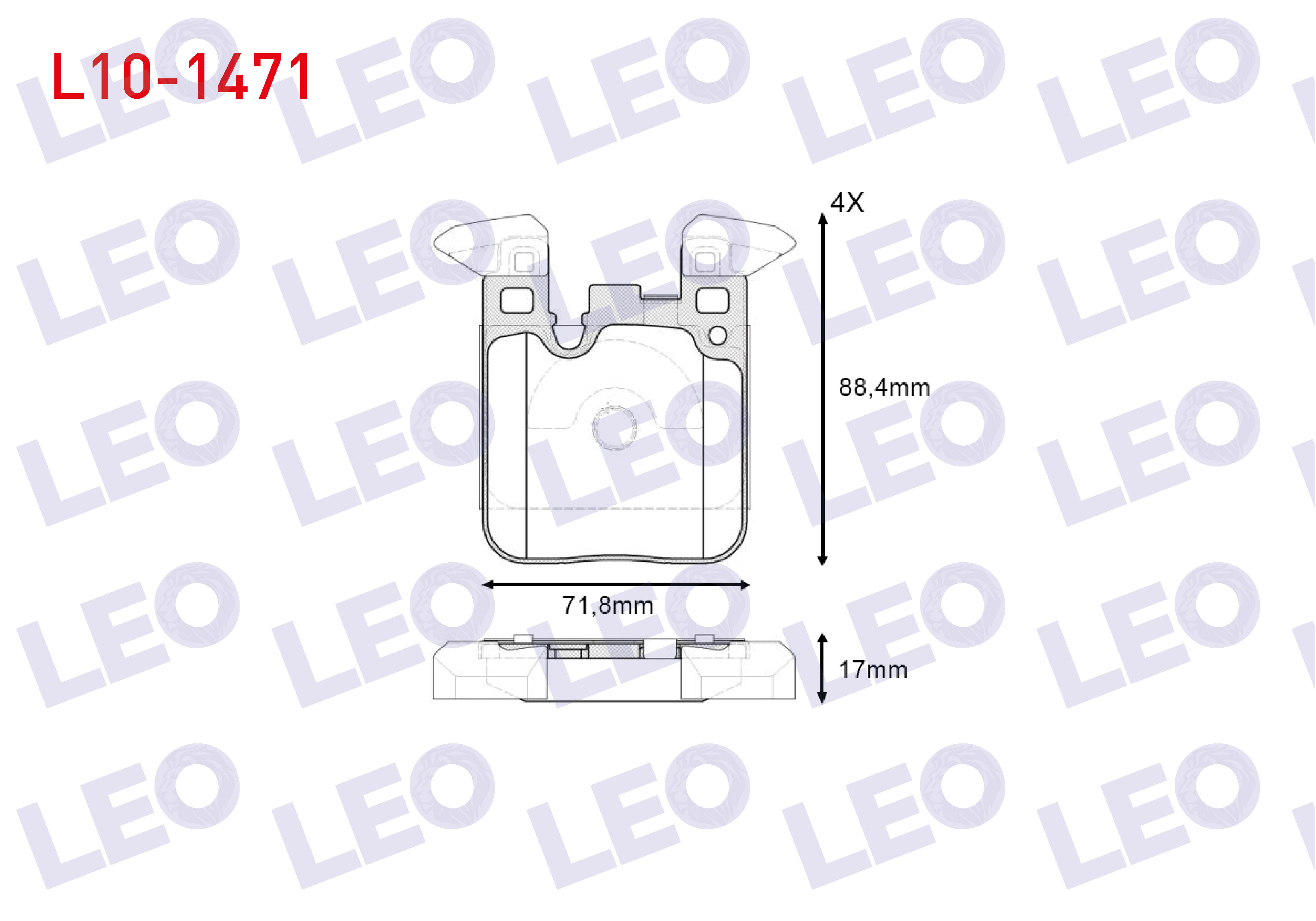 FREN BALATA ARKA BMW 3 SERISI (F30) 316 i 17.00mm 2011-