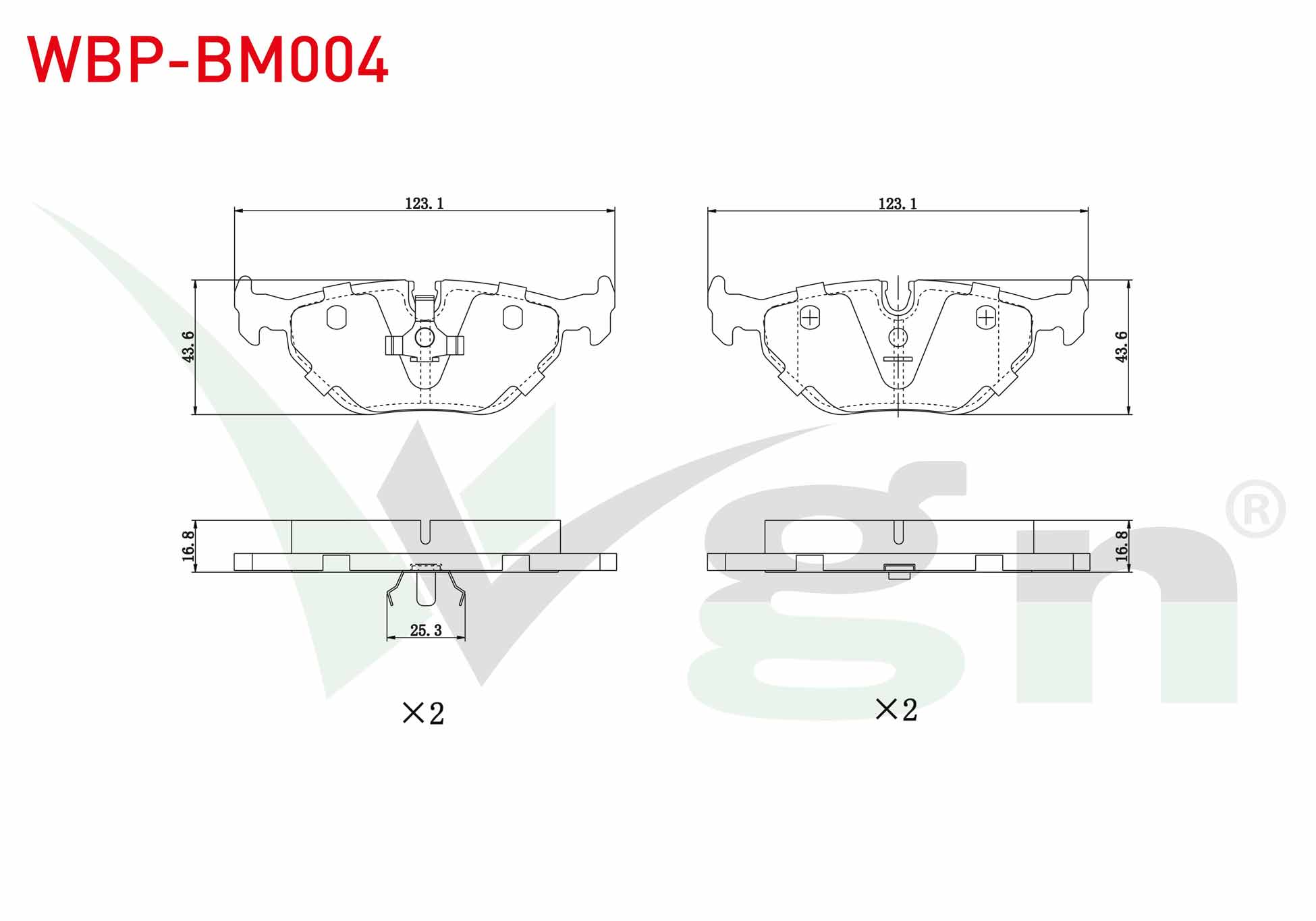 FREN BALATA ARKA BMW 5 SERISI (E34) 518 i 1987-1995/ (E34) 520 i 1987-1995/ (E34) 525 i 1987-1995/ (E34) 530 i V8 1987-1995/ 3 SERISI (E36) 320 i 1990-1998