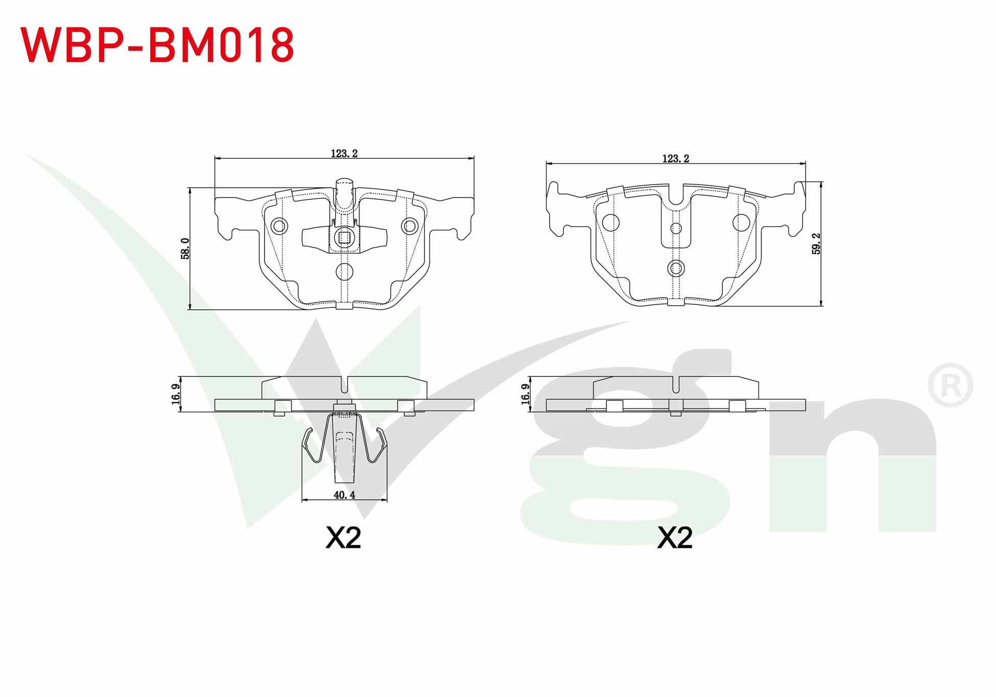 FREN BALATA ARKA BMW 3 SERISI (E90) 318 CL 2005-2011 / (E90) 320 i 2005-2011 / (E90) 320 D 2005-2011 / (E90) 325 i 2005-2011 / (E90) 330 Xi 2005-2011 / (E90) 335 D 2005-2011
