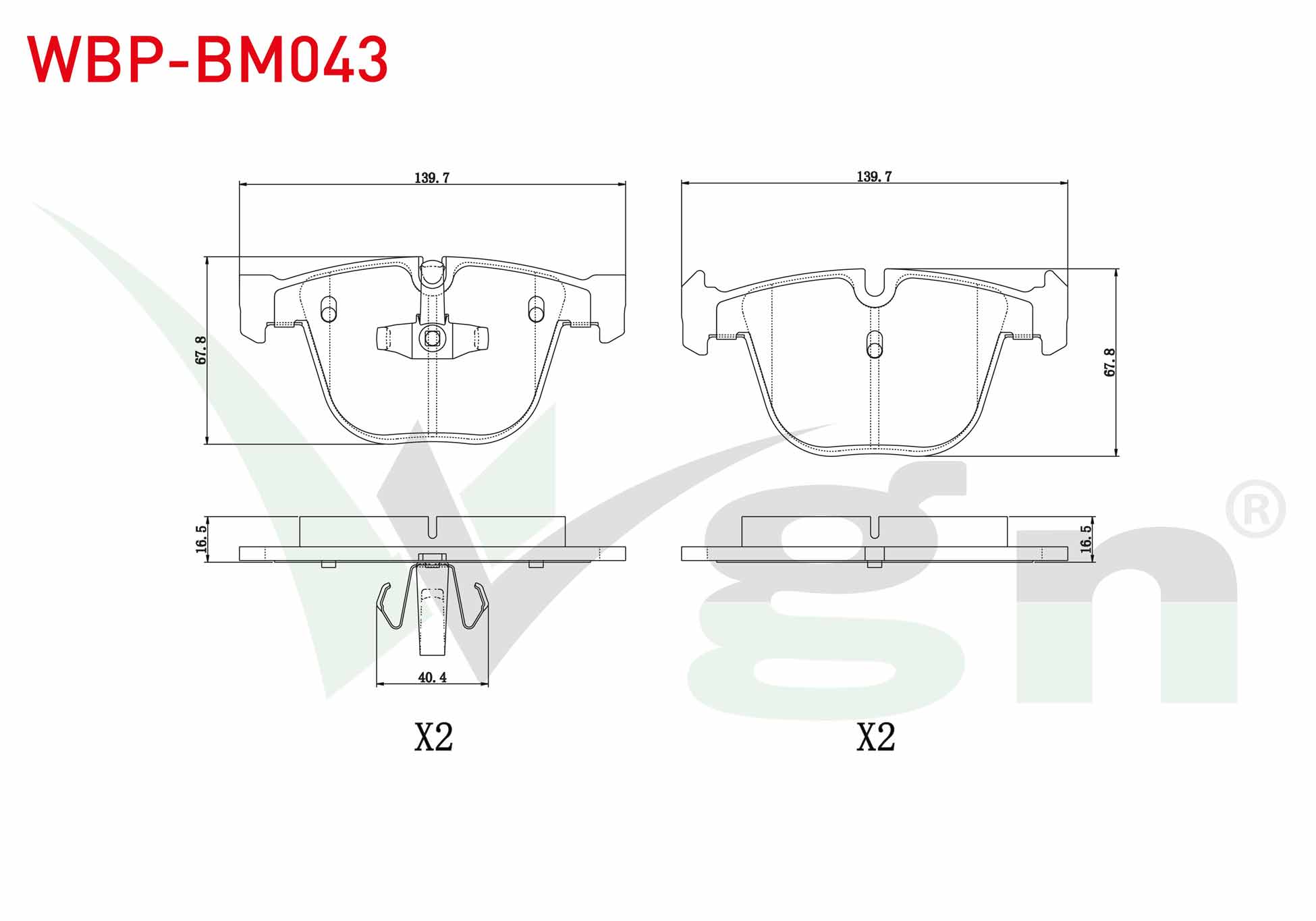 FREN BALATA ARKA BMW 5 SERISI GRAN TURISMO (F07) 520 D 2009-