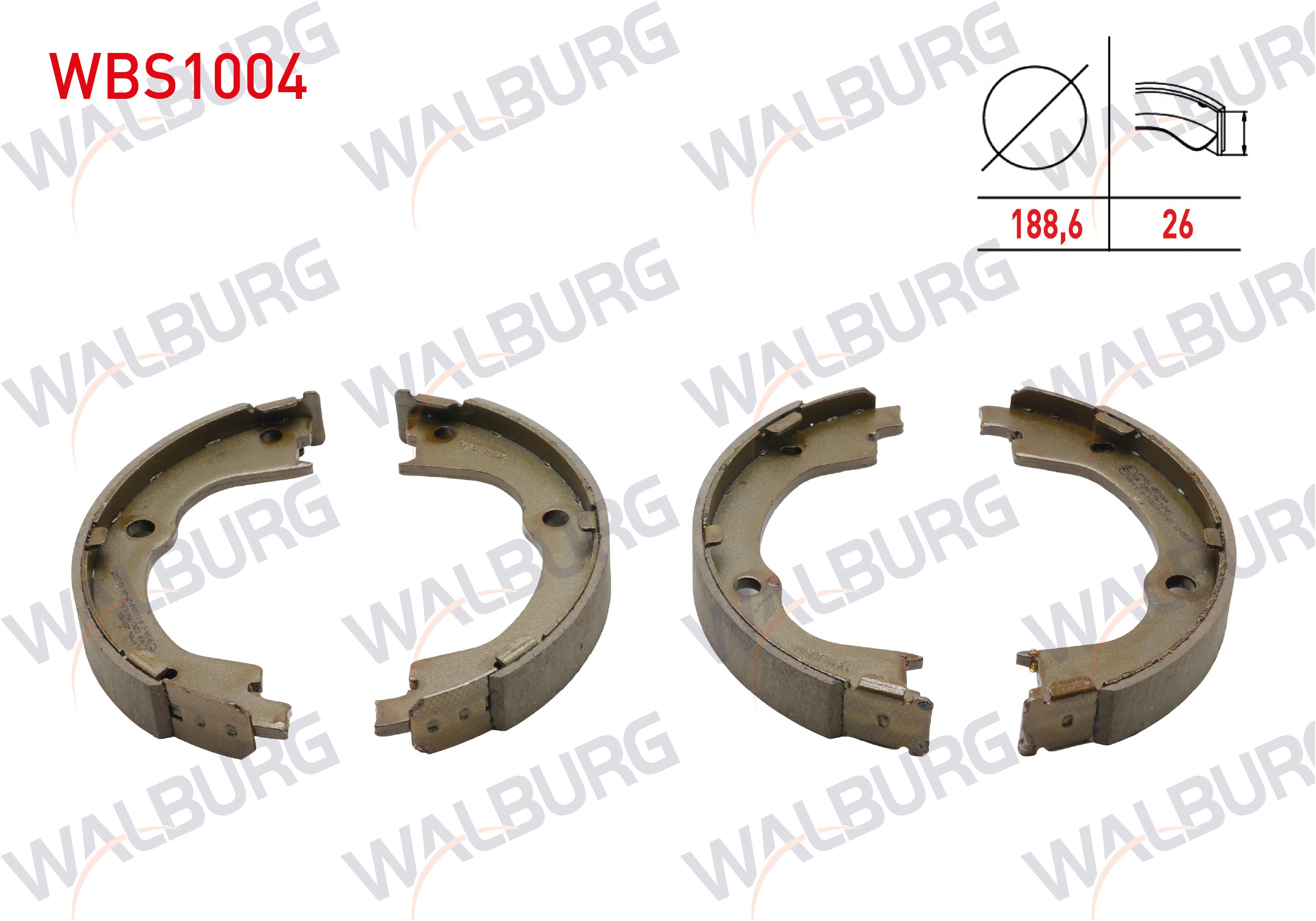 EL FREN BALATASI CHEVROLET CAPTIVA (C100,C140) 2.0 D 188,6X26 mm 2006-/CAPTIVA (C140) 2.0 D 2012-2014/OPEL ANTARA 2.0 CDTI 2007-