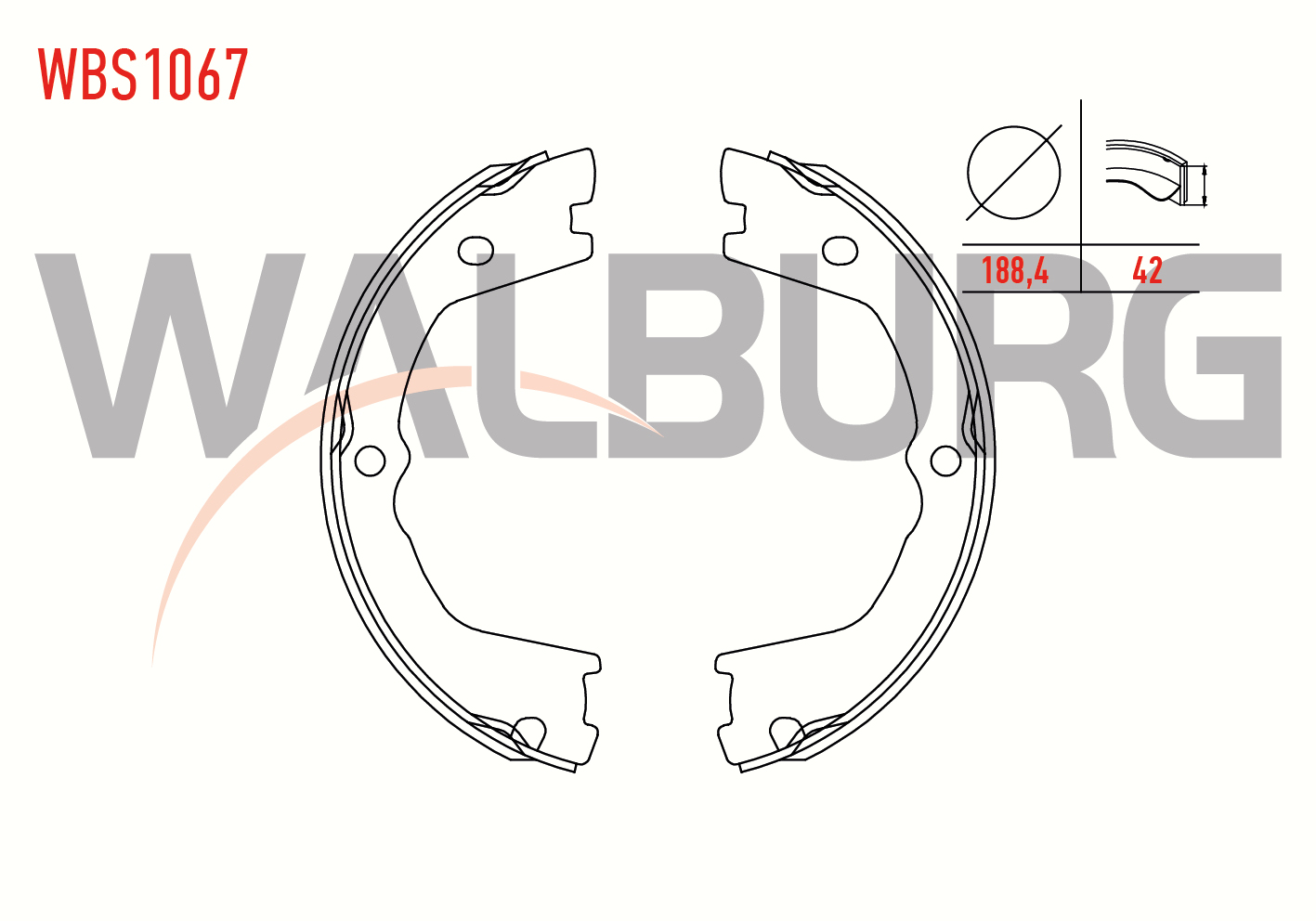 EL FREN BALATASI ARKA IVECO DAILY IV (65C15) 2.3i 4X4 188,4X42 mm 2006-2011