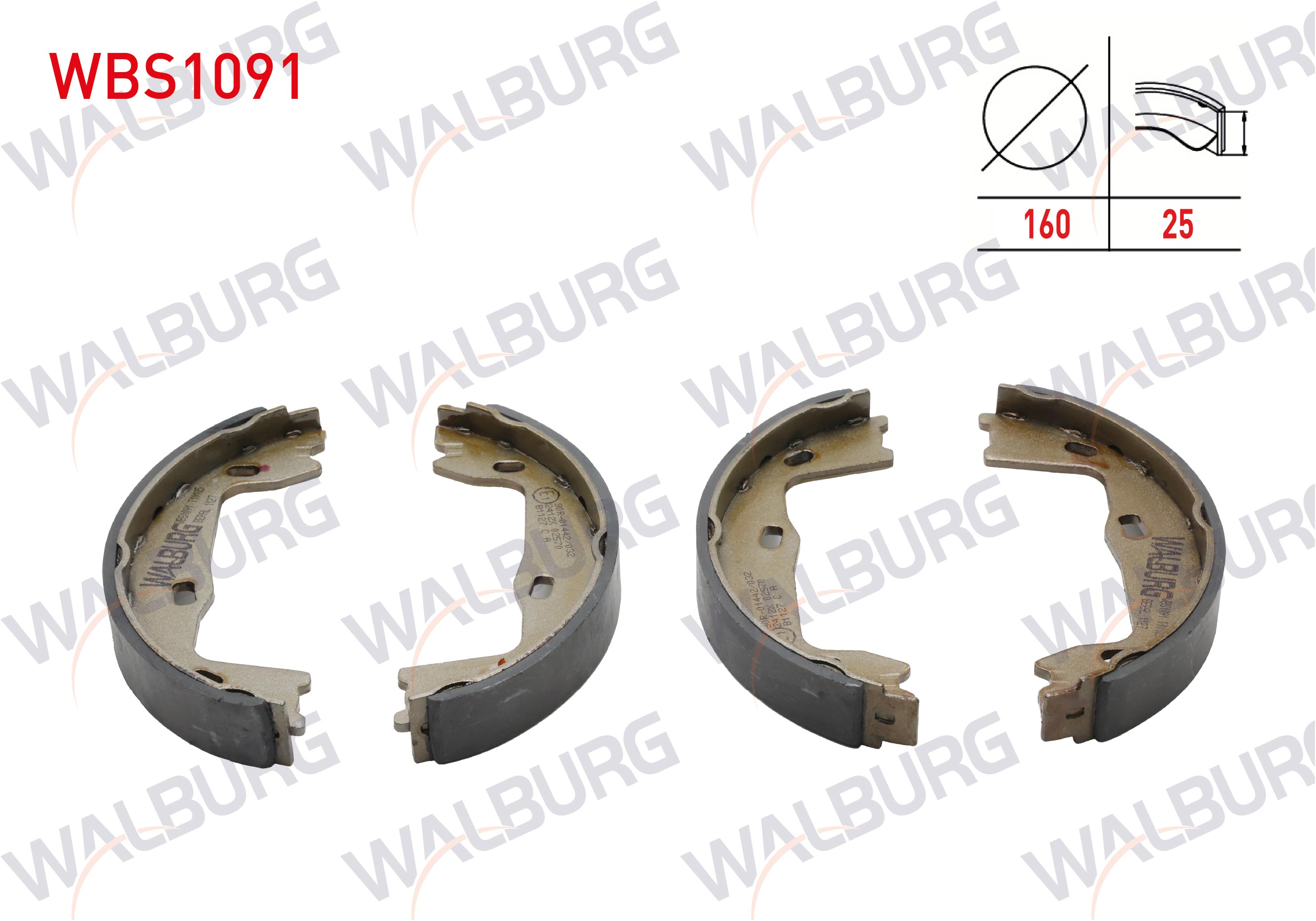 EL FREN BALATASI OPEL VECTRA B 1.6i 160X25 mm 1995-2003/ASTRA G (F69) 1.6 16v 1998-2005/VECTRA B 1.8i 16v 1995-2003/VECTRA A 1.6 1988-1995/VECTRA B 2.0i 1995-2003/VECTRA A 2.0 1988-1995