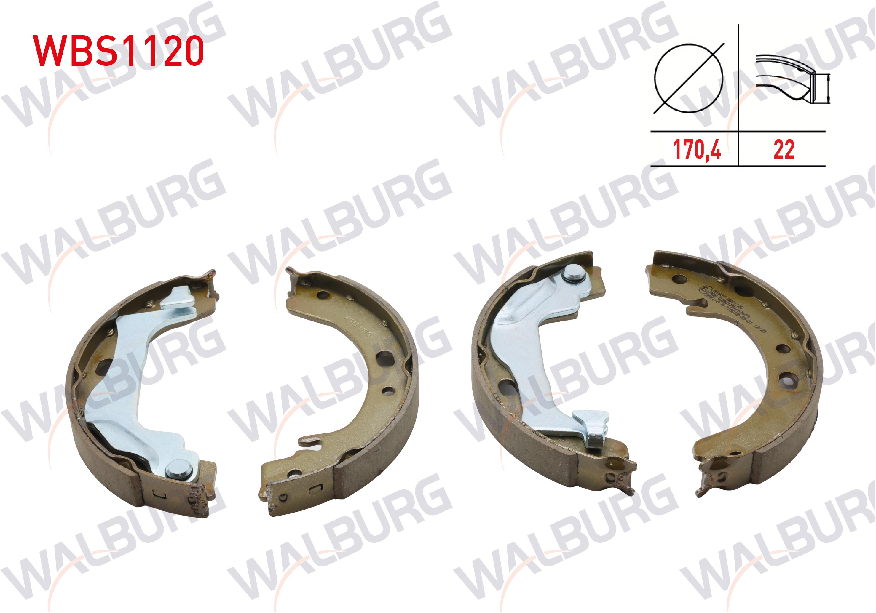 EL FREN BALATASI TOYOTA COROLLA (_E12_) 1.4 VVT-I LEVYELI 172X22 mm 2002-2007 / COROLLA (_E12_) 1.6 VVT-I 2002-2007