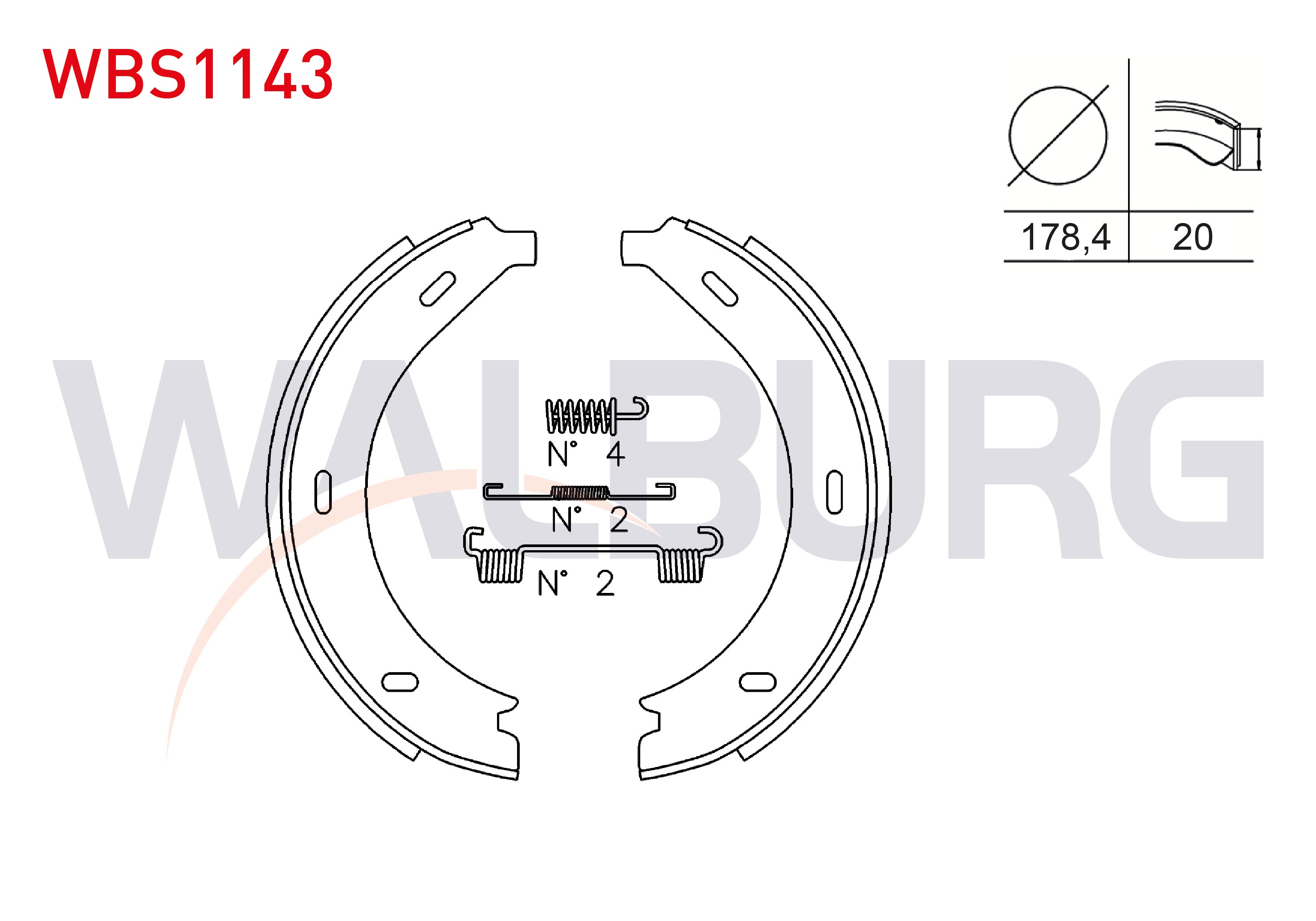 EL FREN BALATA ARKA AKSESUARLI 178,4X20 MERCEDES VITO (638) 108 CDI - 110 CDI - 112 CDI 1997-2003
