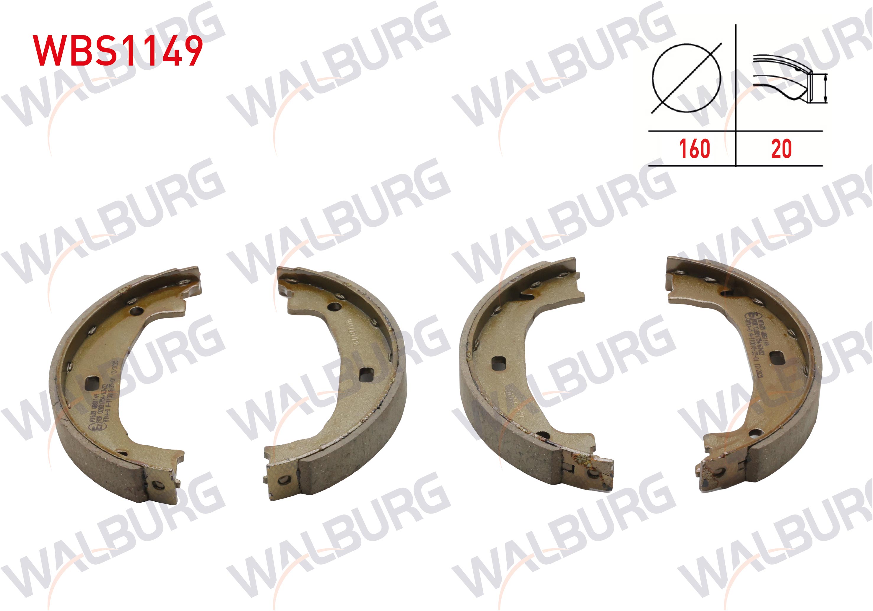 EL FREN BALATA ARKA 160X20 BMW 1 SERISI (E81) 2004-2012 -/ 1 SERISI (F20) 2012-2019 / 3 SERISI (E46) 1998-2005