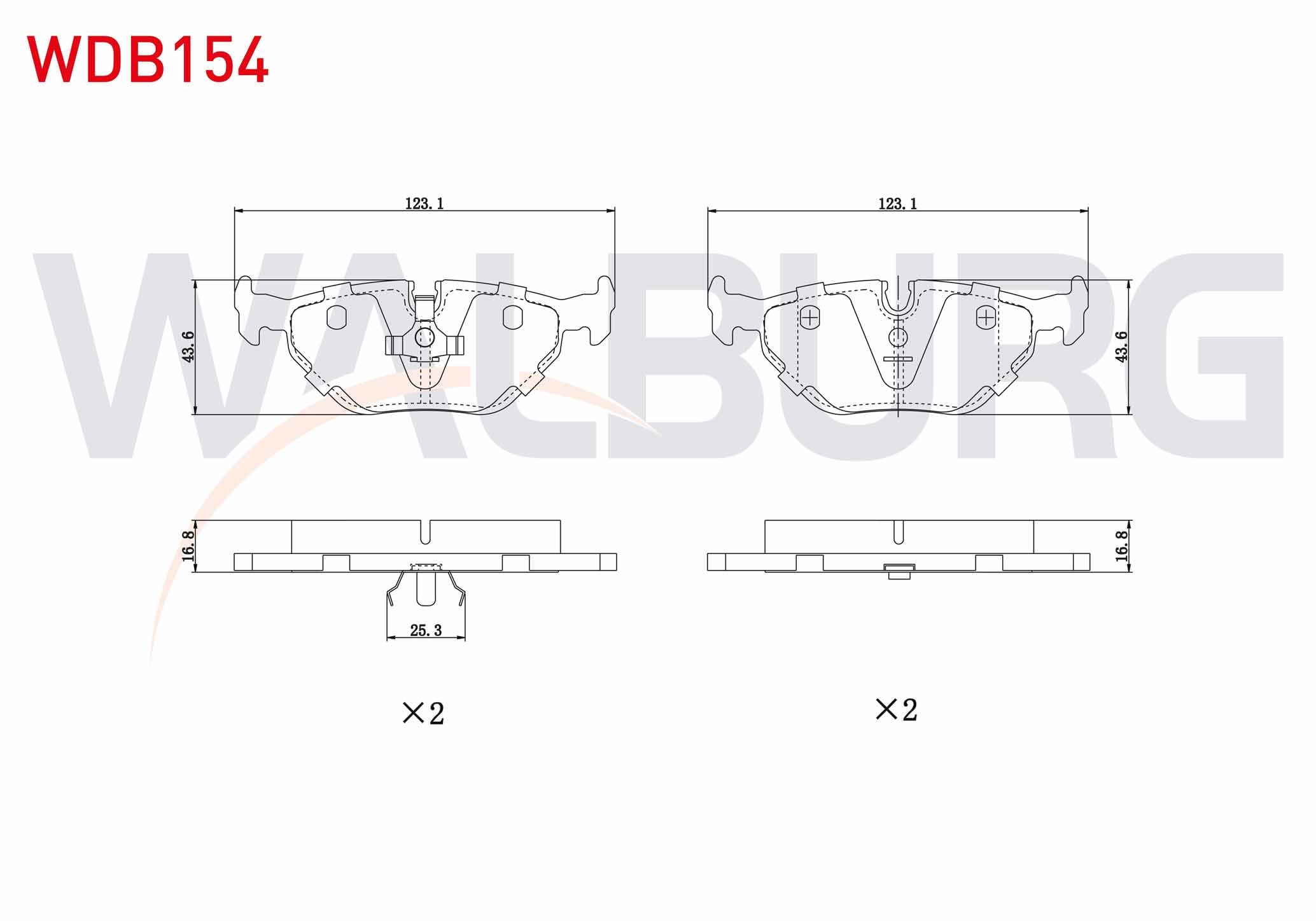 FREN BALATA ARKA BMW 5 SERISI (E34) 518 i 1987-1995/ (E34) 520 i 1987-1995/ (E34) 525 i 1987-1995/ (E34) 530 i V8 1987-1995/ 3 SERISI (E36) 320 i 1990-1998