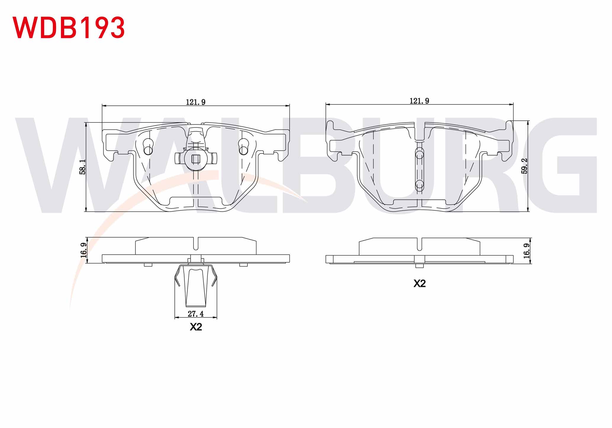 FREN BALATA ARKA BMW 5 SERISI (E60) 525 i 2003-2010/ (E60) 520 D 2003-2010/ (E60) 520 i 2003-2010/ (E60) 530 D 2003-2010 / (E60) 525 D 2003-2010 / (E60) 530 i 2003-2010