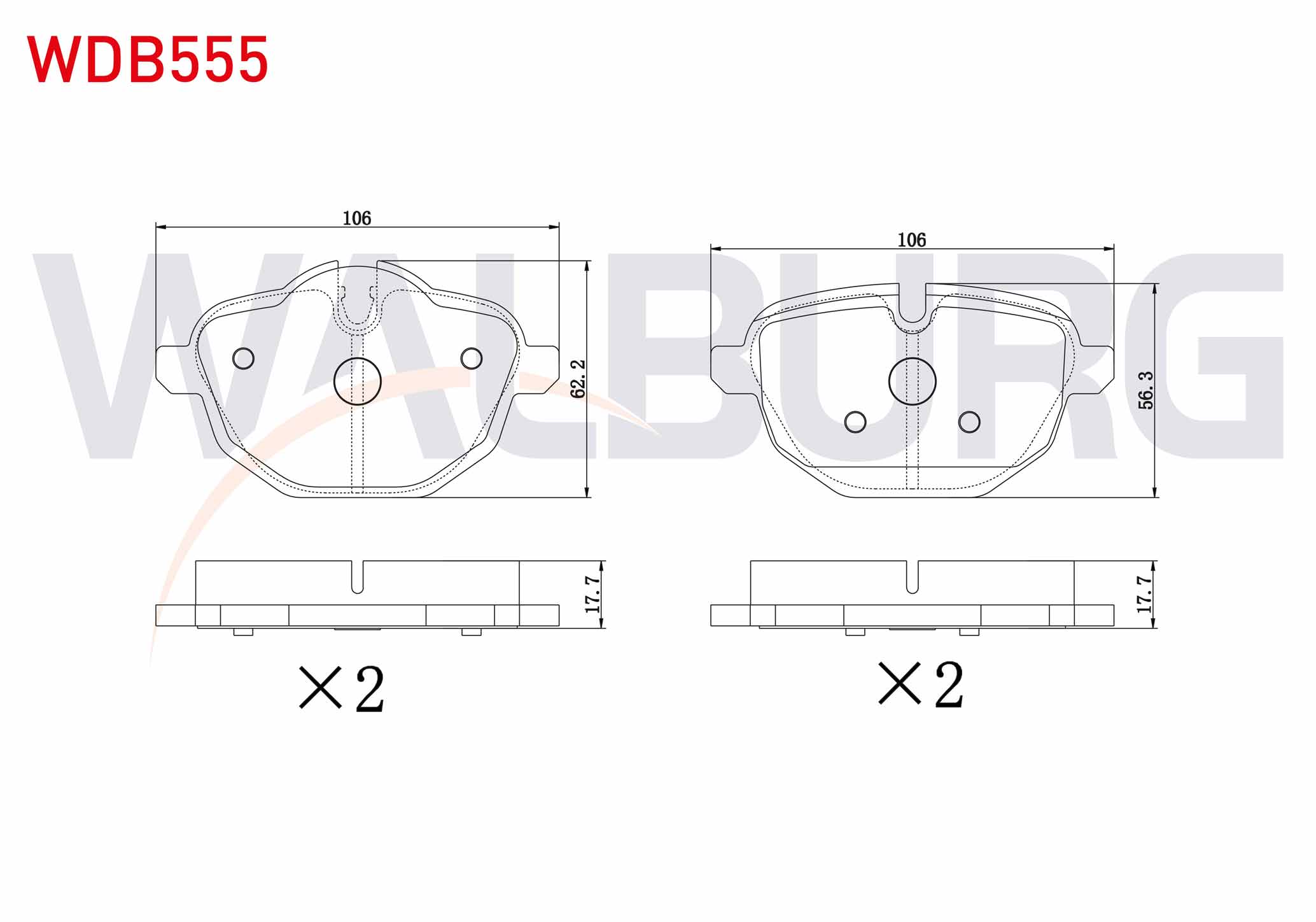 FREN BALATA ARKA 5 SERISI (F10) 525 D - 520 i  - 520 D 2010-/ 5 SERISI (E60) 530 D - 520 i - 530 i 2003-2010/ X3 (F25) xDrive 2.0i 2010-/ X4 (F26) xDrive 2.0 D 2014- / i8 (I12) HYBRID 2014-2020