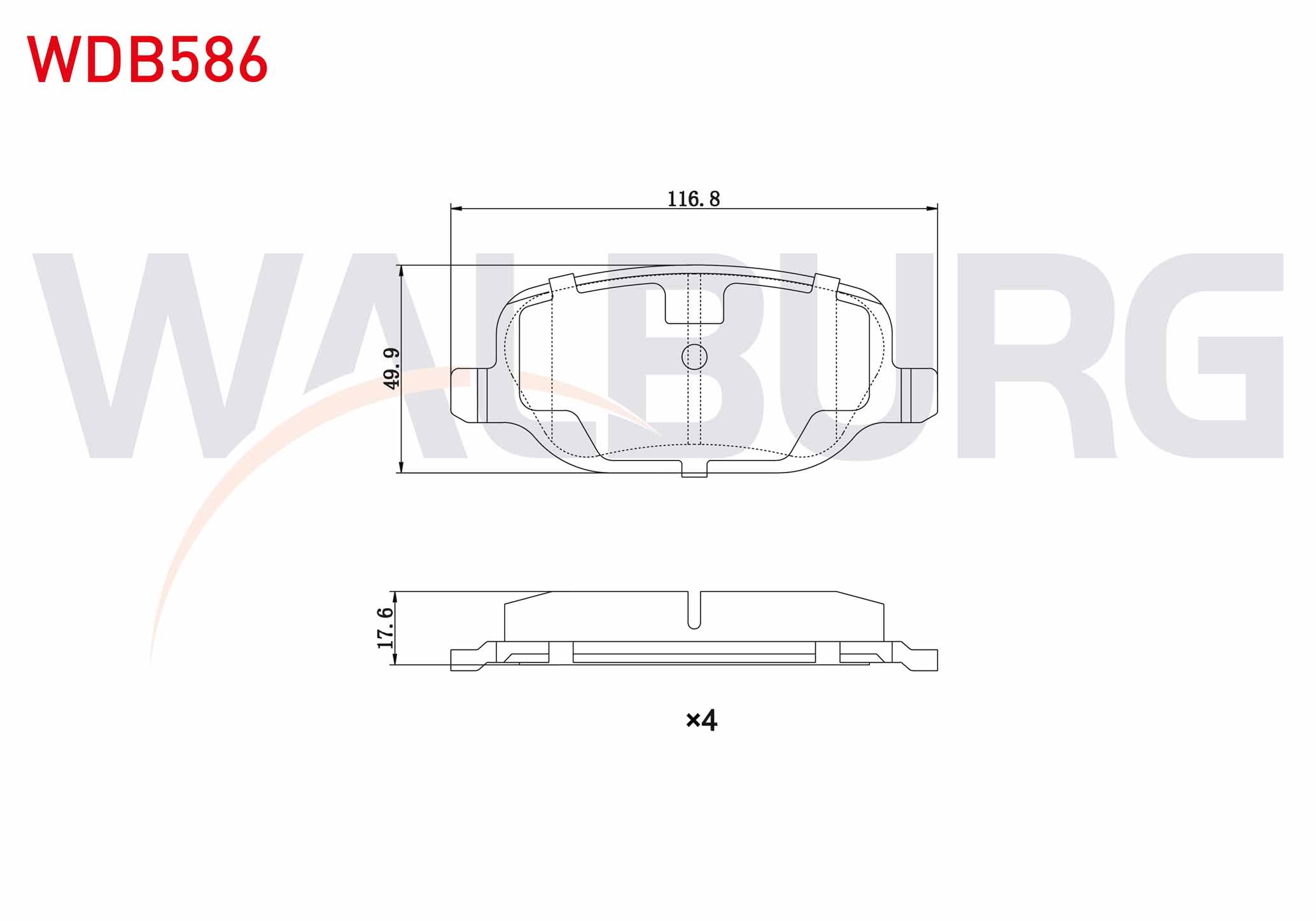 FREN BALATA ARKA ALFA ROMEO 159 (939) 1.8 TBI 2006-2011 / 159 (939) 1.9 JTDM 2006-2011 / 159 (939) 2.0 JTDM 2006-2011 / BRERA 1.8 TBI 2006-2011 / BRERA 2.0 JTDM 2006-2011 / SPIDER (939) 2.0 TS 2006-