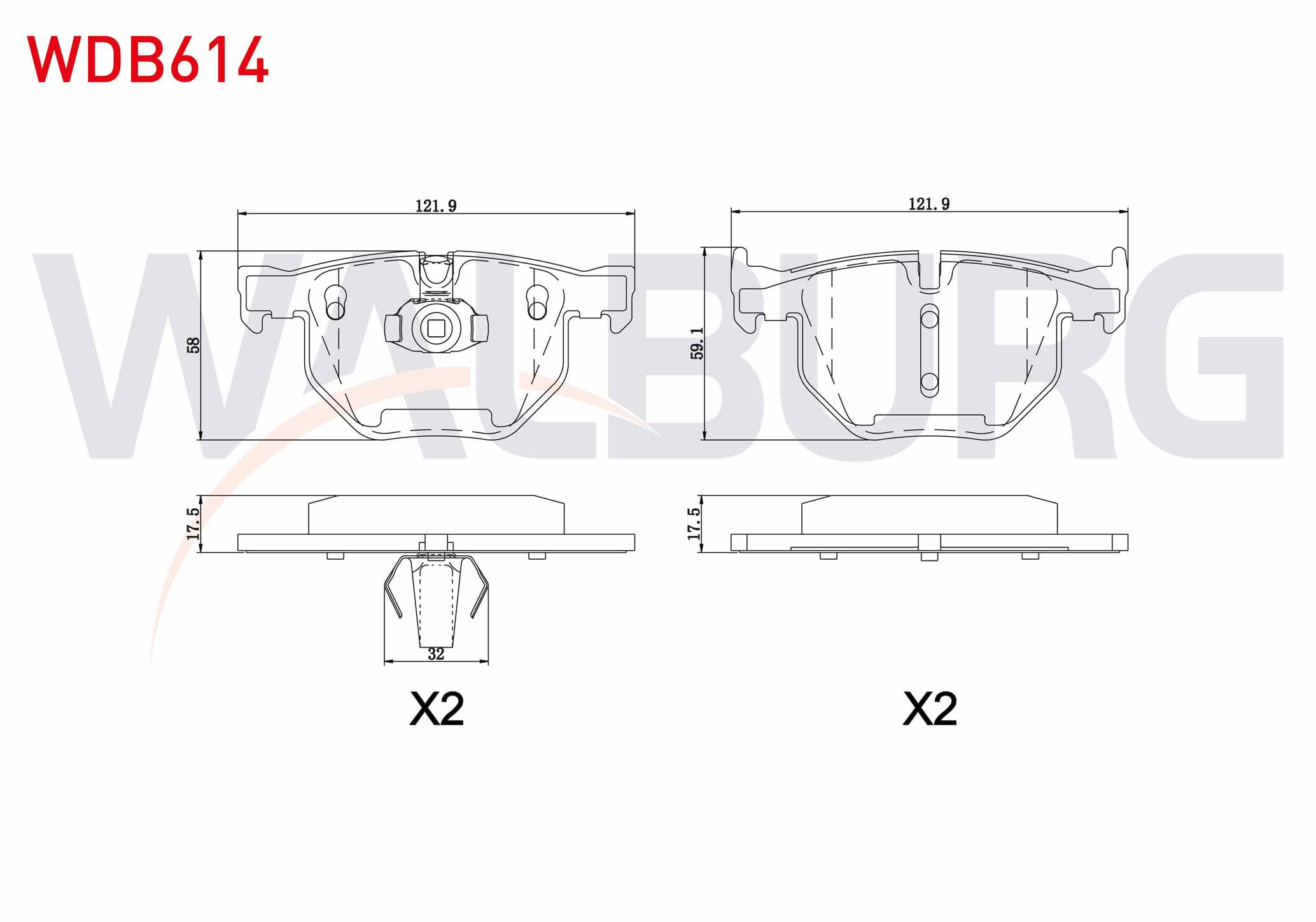 FREN BALATA ARKA BMW X5 (E70) 3.0 SI 2007-2012 / (E70) 3.0 D 2007-2012 / (E70) 4.8i 2007-2012 / (E70) 4.4i 2007-2012 / (E70) 3.5 XD 2007-2012