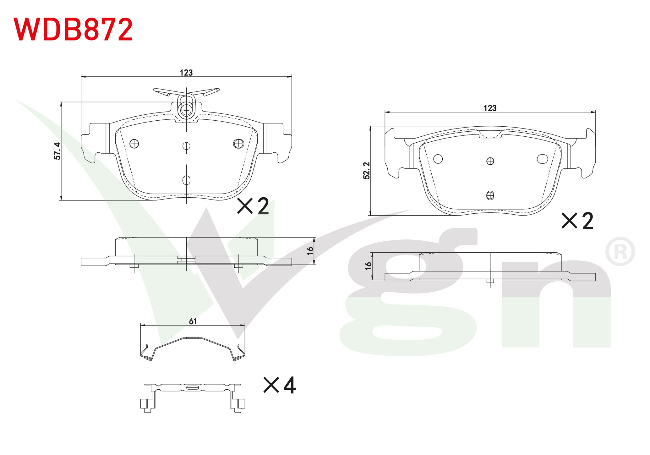 FREN BALATA ARKA 272mm DISK VW GOLF VIII - CADDY V 2020- / SKODA OCTAVIA IV (NX3) 2020- / SEAT LEON (KL1) 2019- / AUDI A3 SPORTBACK (8YA) 2019-