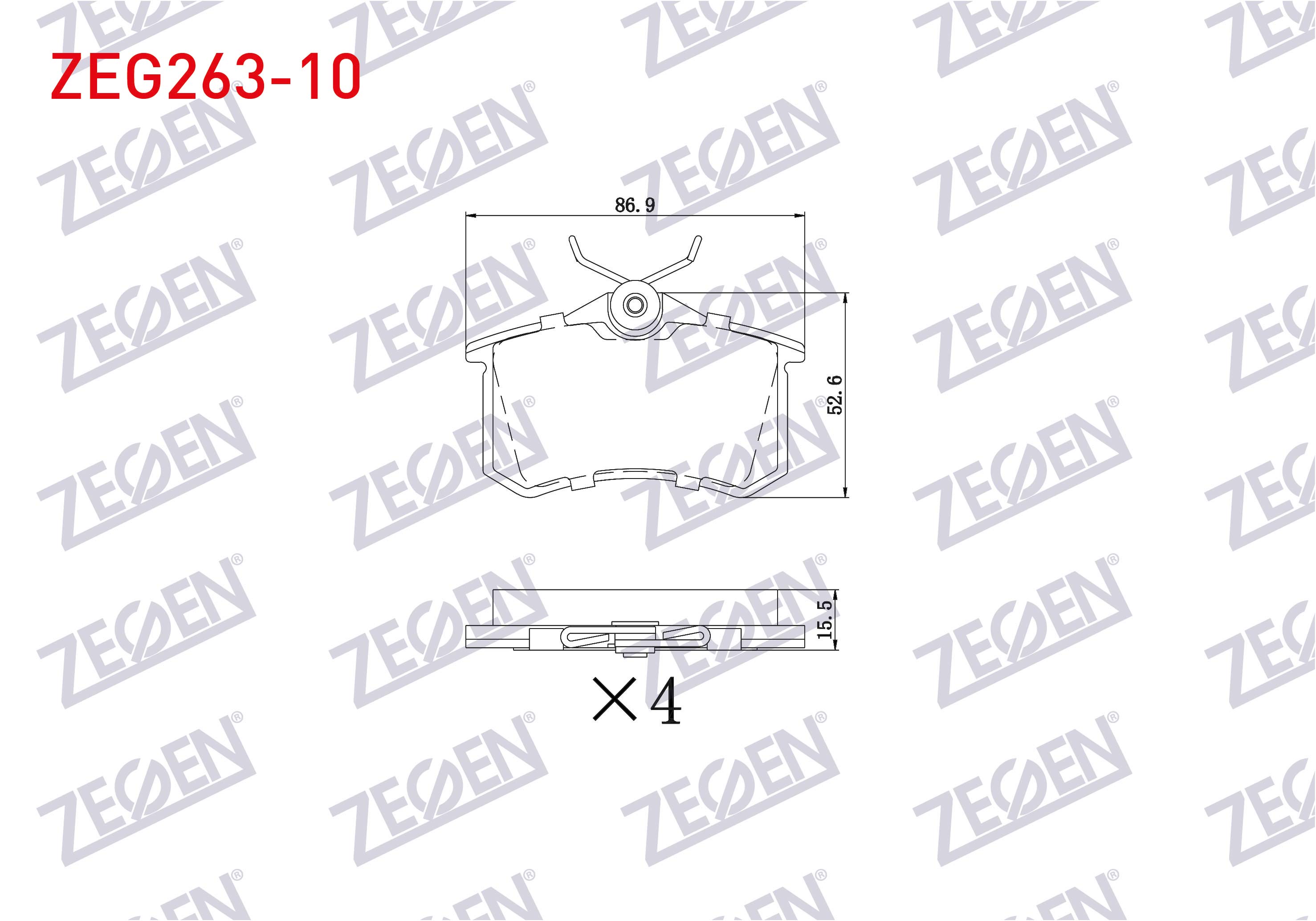 FREN BALATA ARKA 15,5mm GOLF IV-V-VI/JETTA V-VI/POLO III-IV-V-VI/CADDY III/CLIO III/MEGANE III-IV/207/208/307/308/PARTNER/C3 II-III/C4 II/A3 II/A4 II-III/A6 II/LEON II-III/IBIZA III-IV/CROSSLAND